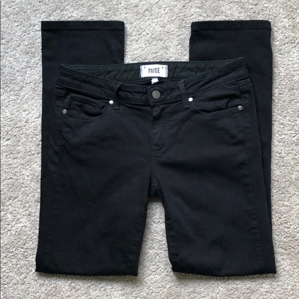 Paige “Skyline Straight” black jeans